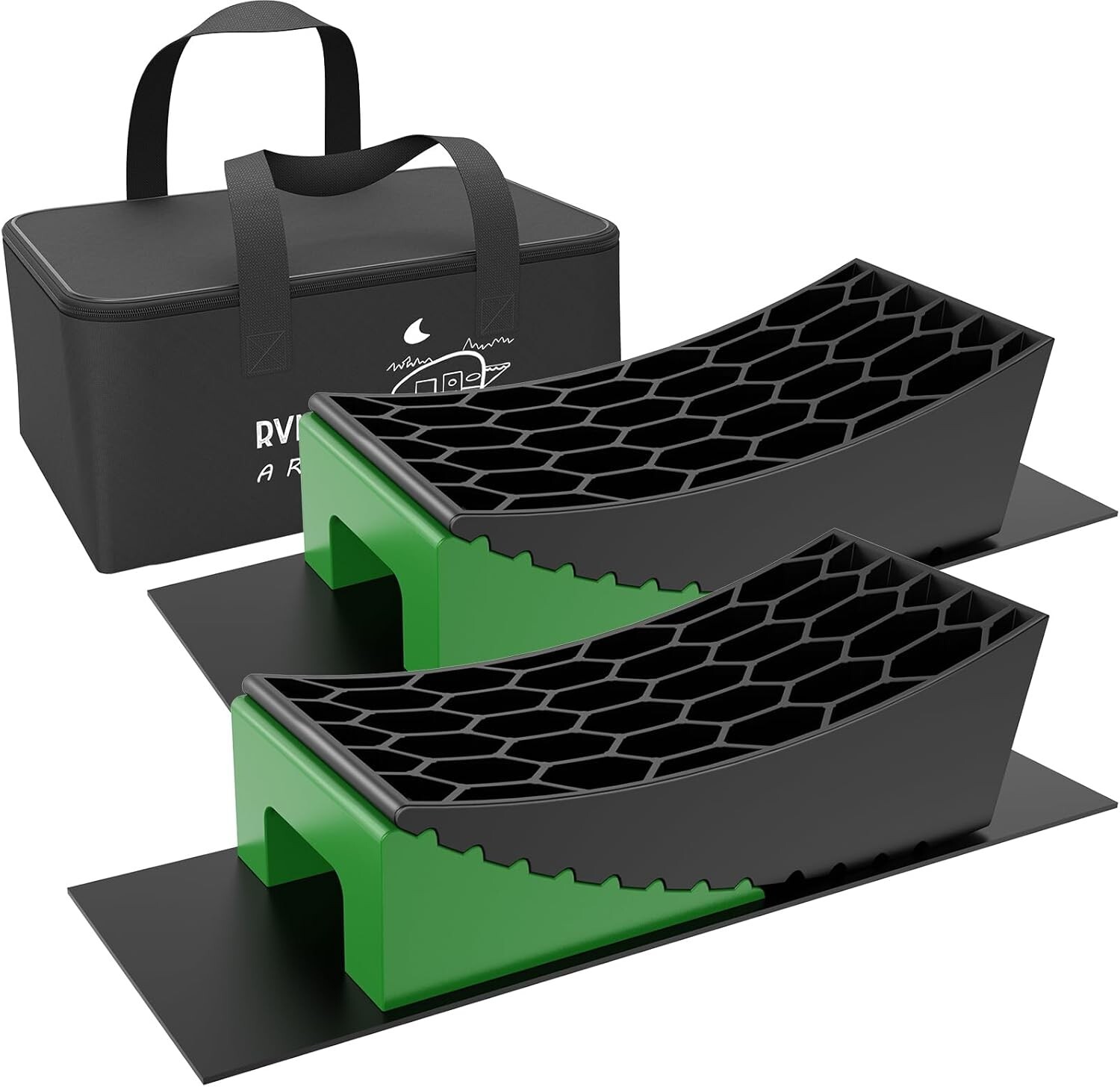 Camper Levelers 8-Piece Kit RV Leveling Blocks Camper Wheel Chocks 35000 LBS