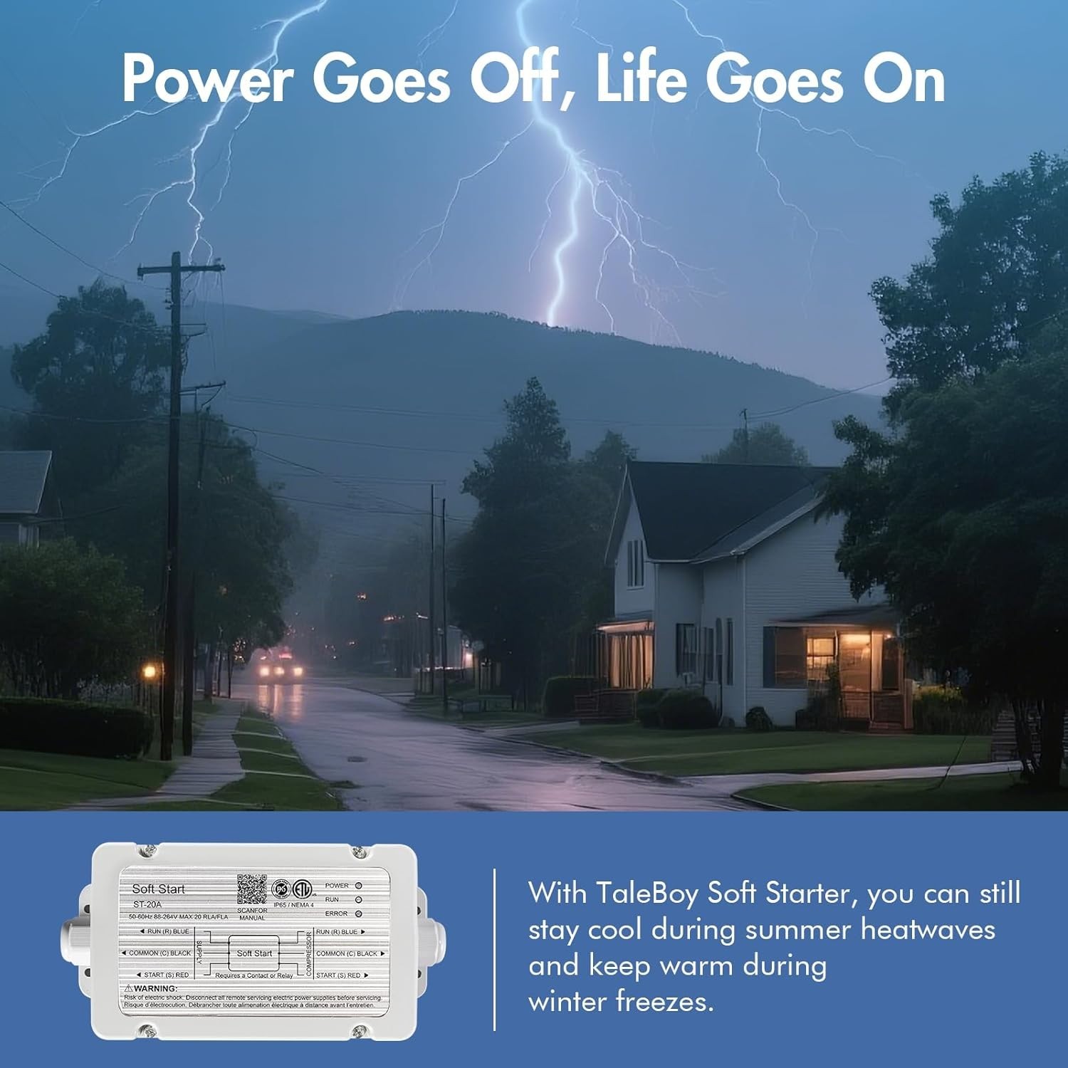 TaleBoy Soft Start for RV Air Conditioners 120V-240V Systems 3.5 Ton Max