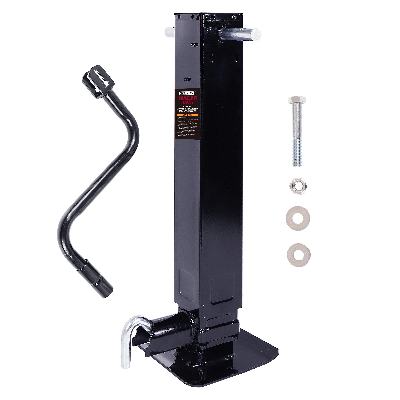 Trailer Jack Weld-on Pipe Mount Swivel Trailer Jack 12000lbs 12.5″Lift 13.5″Drop