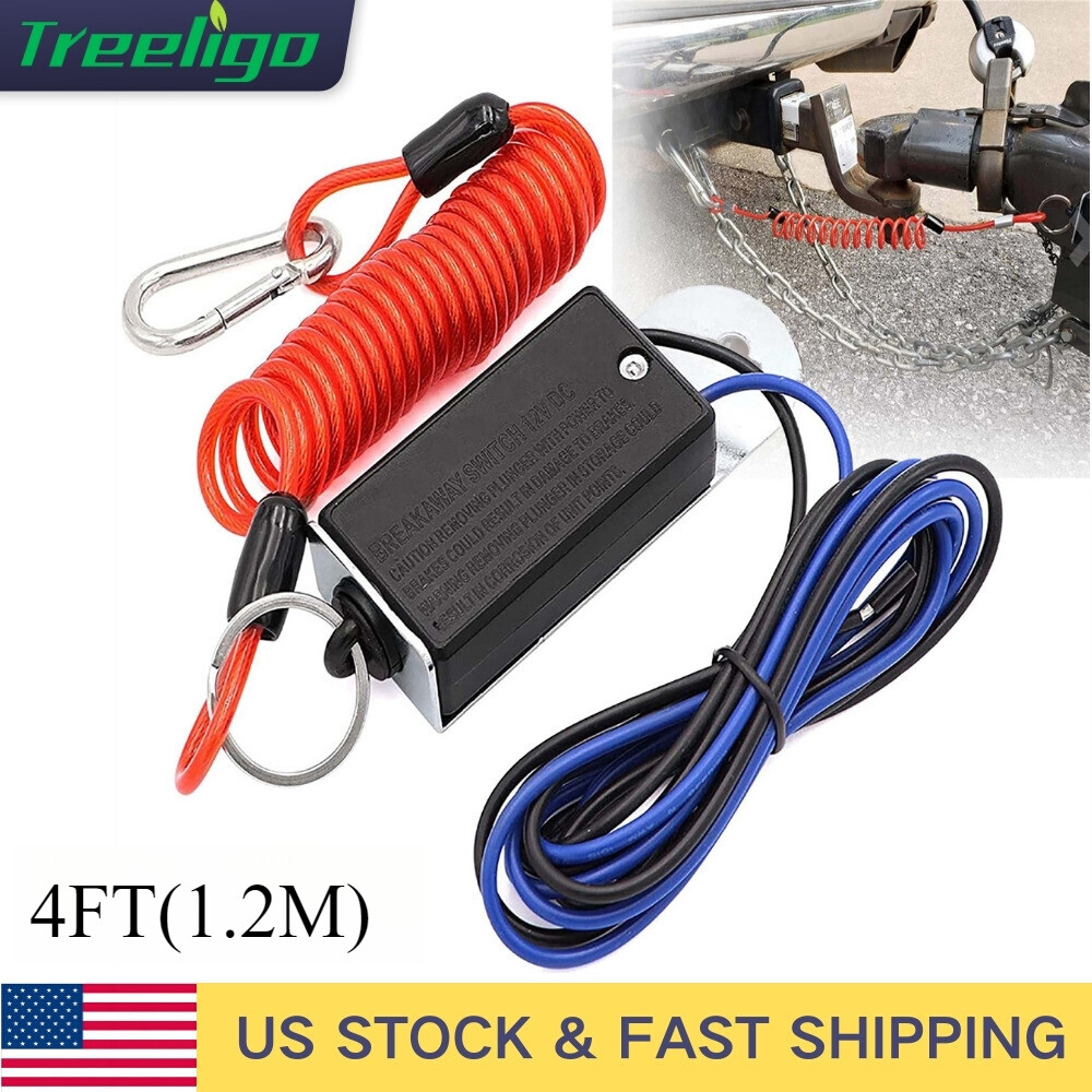 Trailer Breakaway Switch 4Ft Trailer Break Control kit Electric Brake Switch
