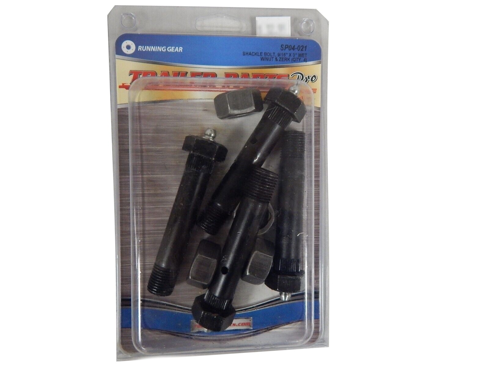 Redline Trailer Parts PRO SP04-021 shackle bolt 9/16″ x 3″ wet w/nut & zerk