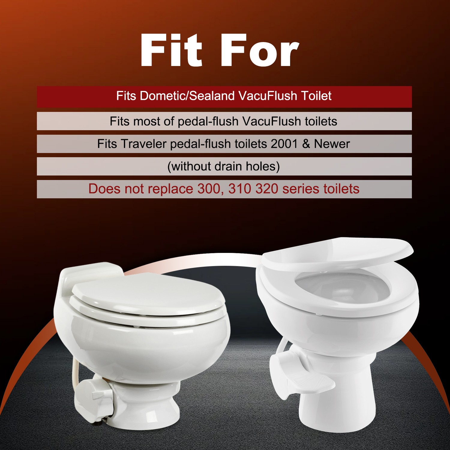 Marine Toilet Bowl Seal Kit for 385311462 Sealand 711-M28 2010 2011 Series