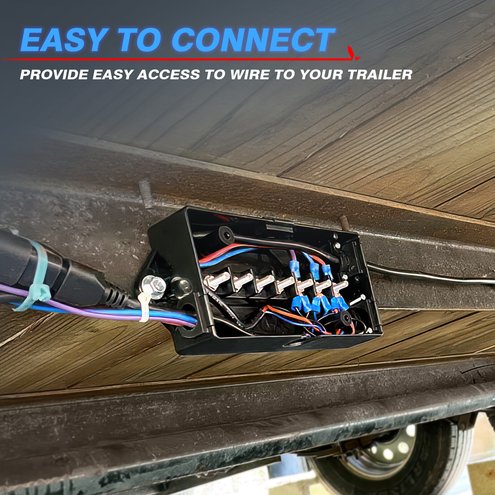 12v 7Way Wiring Trailer Junction Box 7Pin Tail Light Wire Connection Box For RV