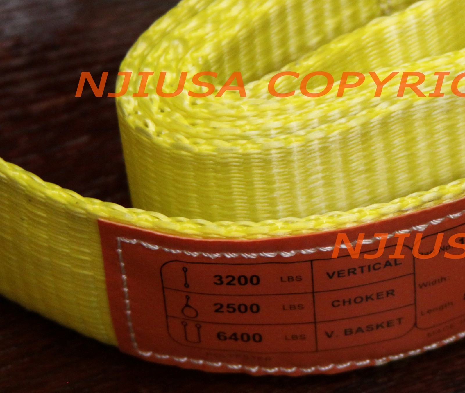 2x EE1-902 x 6ft Polyester Web Lifting Sling 2″x6′ Lifting Tow Strap eye to eye