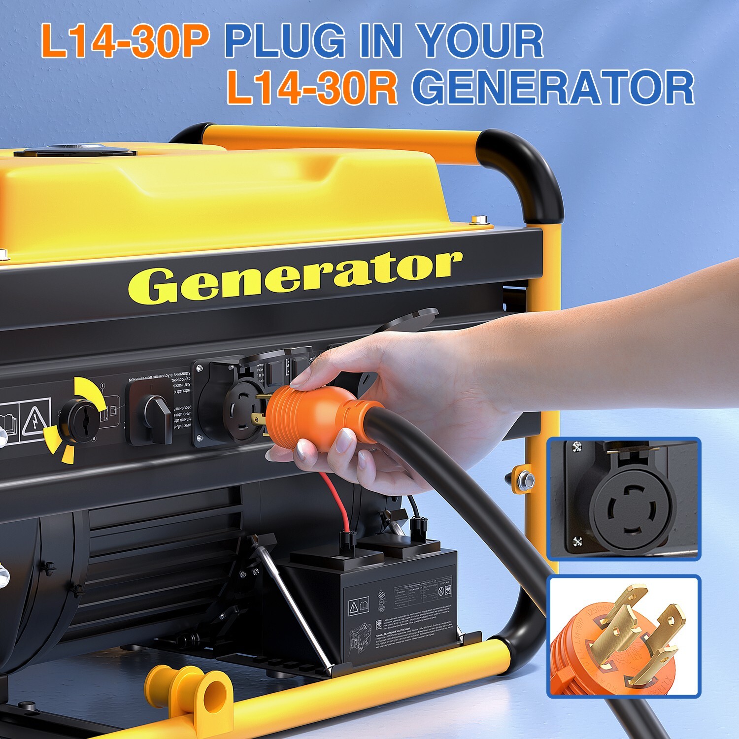 Nilight 30 Amp 100FT Generator Extension Cord 125/250V 7500 Watt 10 Gauge