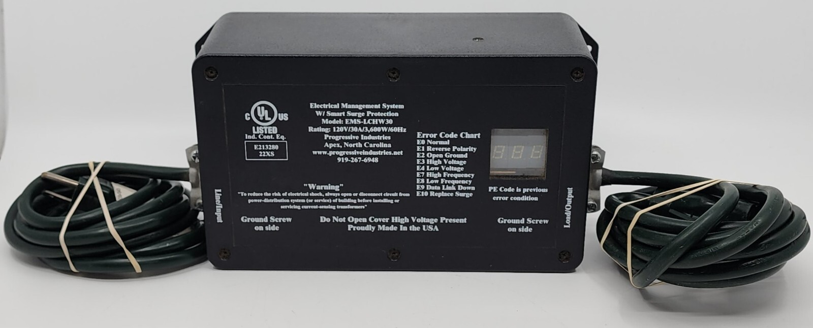 Progressive Industries EMS Series 30A Hardwired Surge Electrical Protector