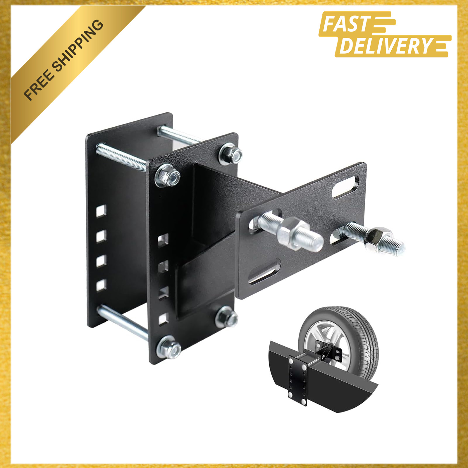 Trailer Spare Tire Mount Bracket Fits 4 5 6 Lug Wheels 4 to 5.5 Inch Bolt