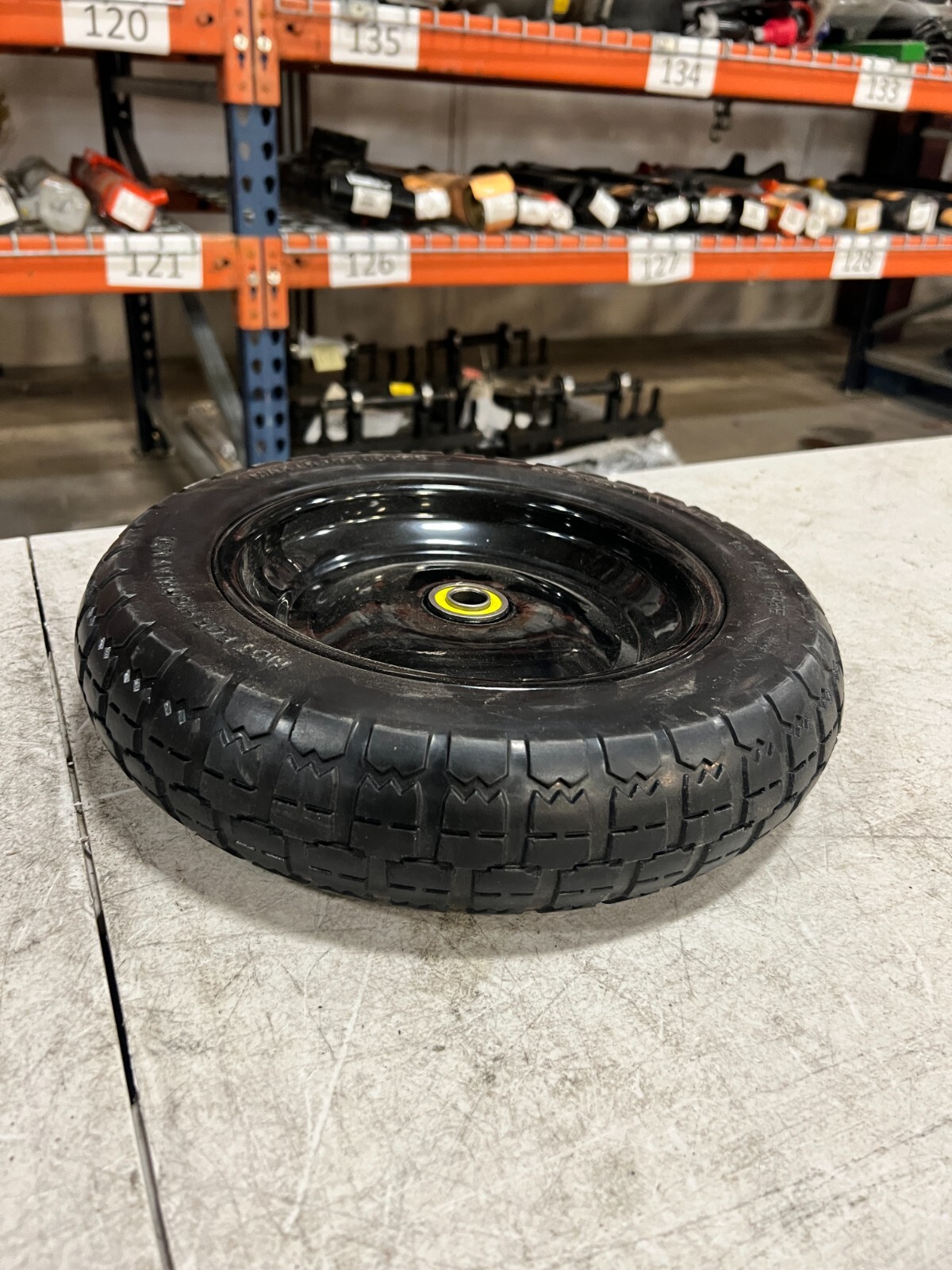 13″ Flat Free Wheel Max Load 300lbs Replacement Black Not for Highway Use