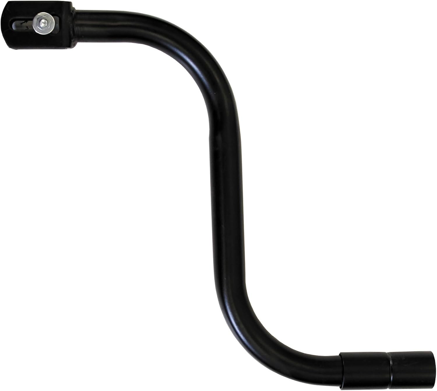 Heavy Duty Square Trailer Jack Replacement Handle & Clip – Carbon Steel, Black