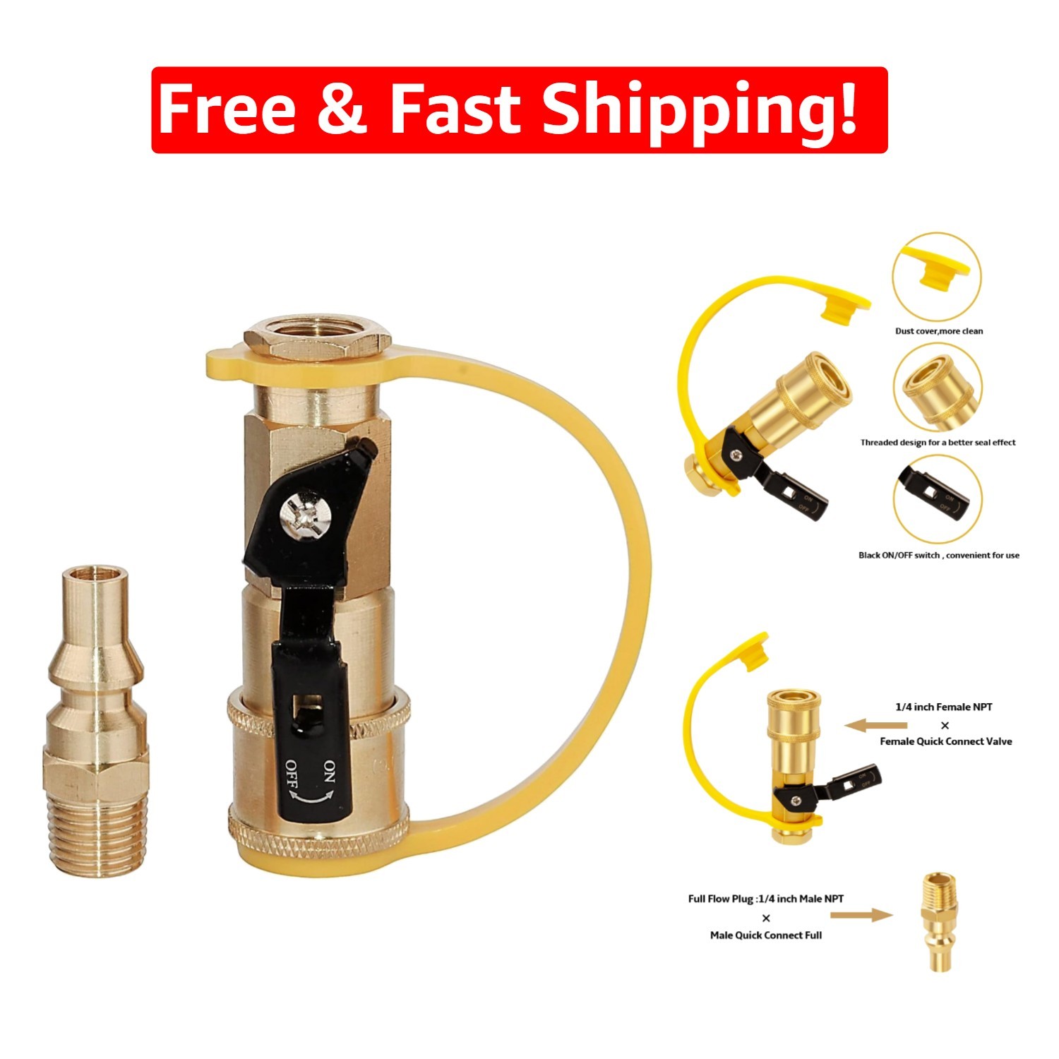 RV Propane Quick Connect Adapter