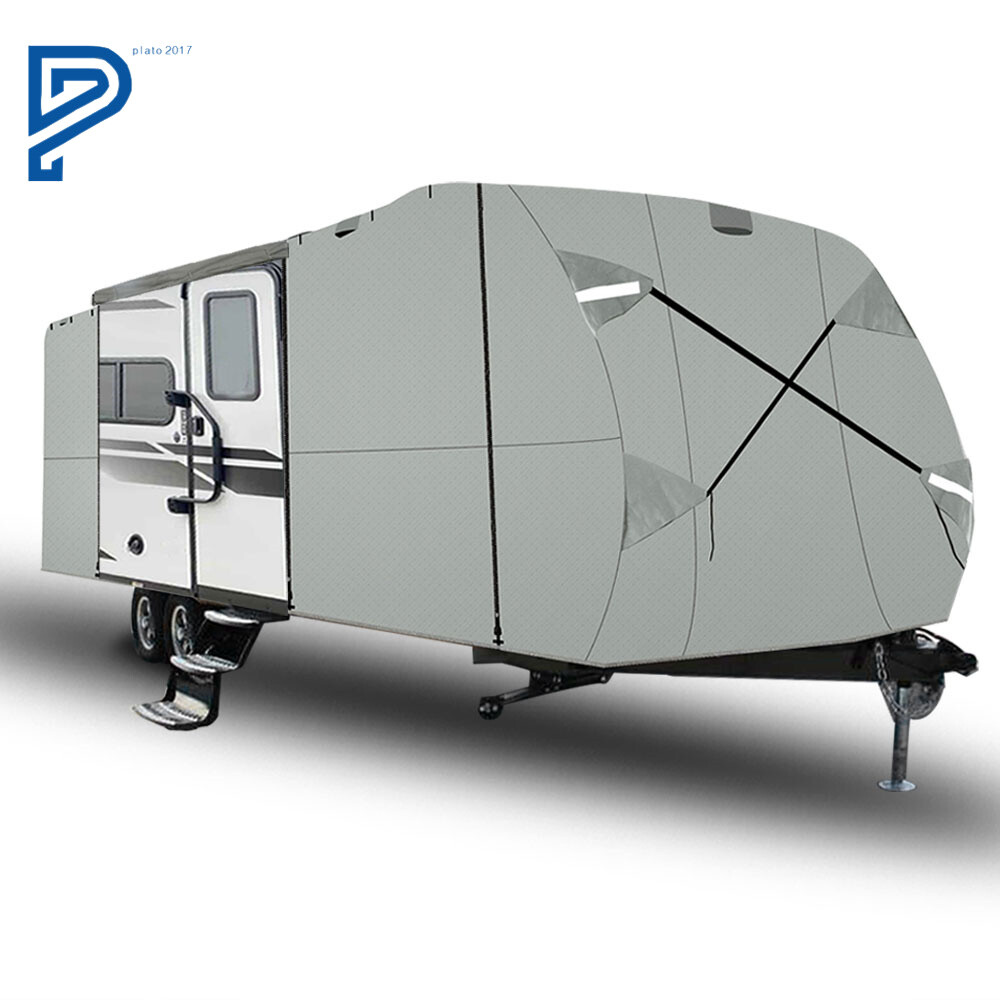 Non-Woven Fabric Travel Trailer RV Cover For 18′-30′ Camper Waterproof Anti-UV