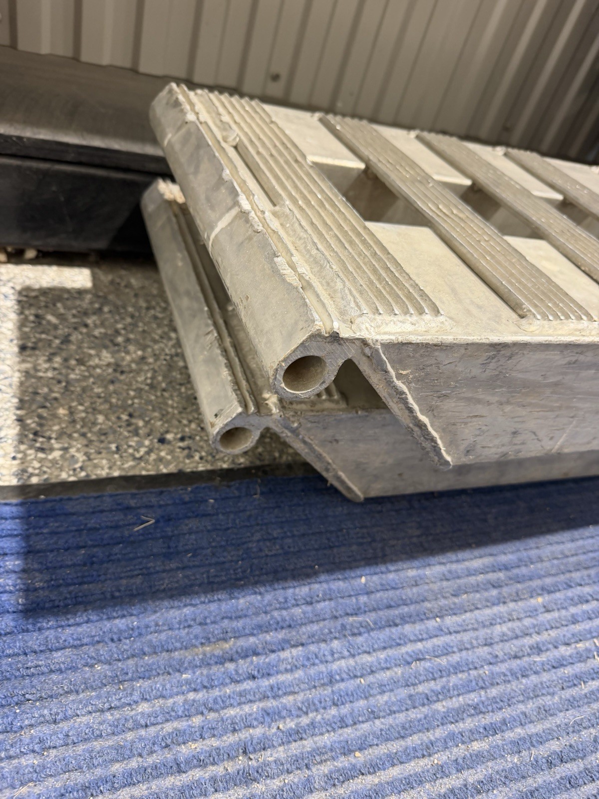7’ 6”L x 14” W x 4.25” H Aluminum Ramps With Pin-on Ends – 10,000 Per Axel Cap.