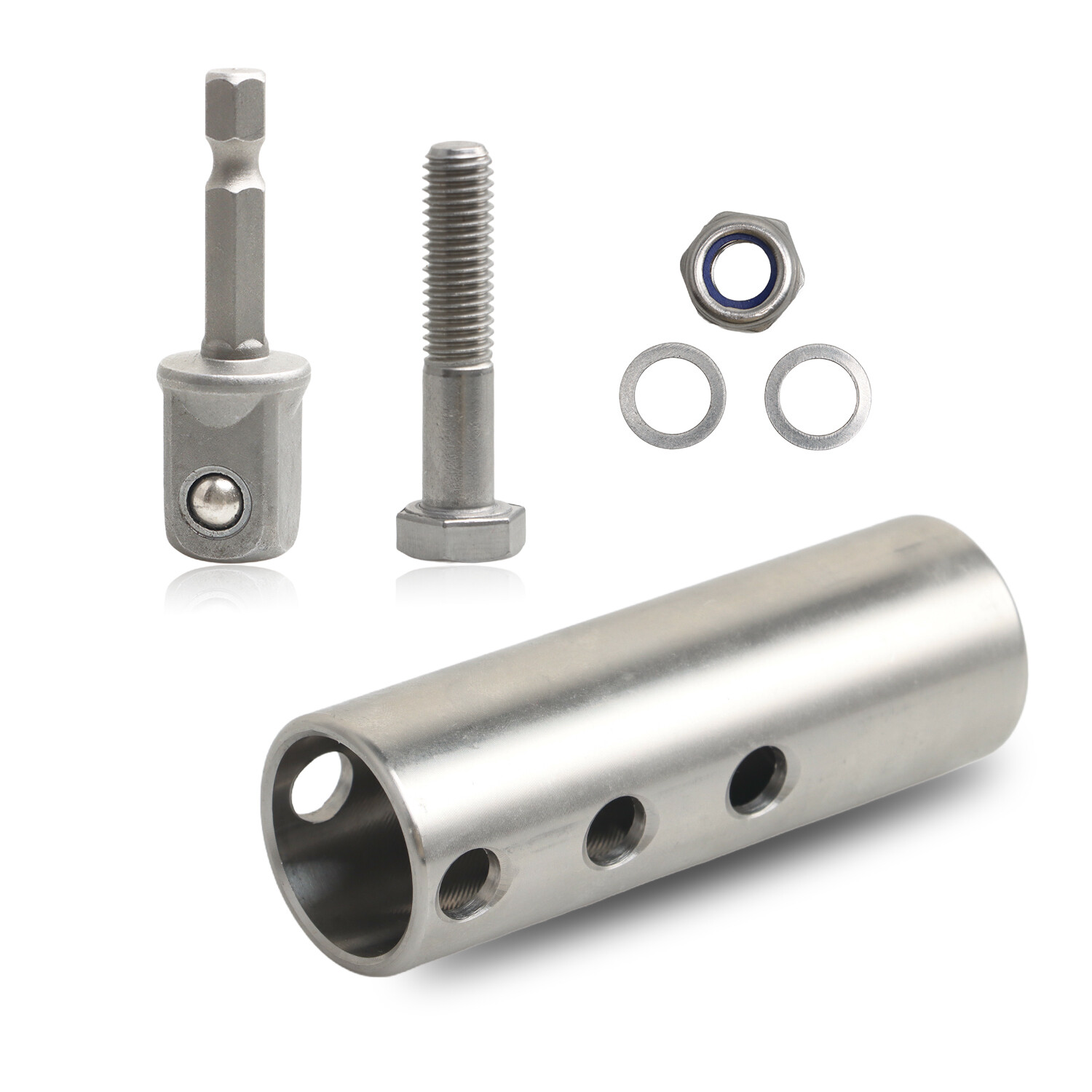 1x Trailer Jack Drill Adapter With 1/2 Inch Socket Bit for 1-inch Drive Shaft