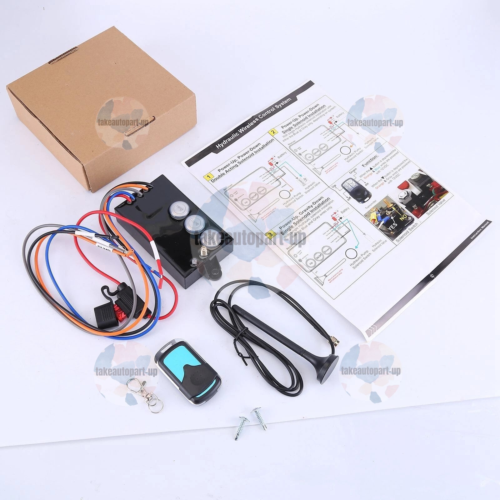 For G3-H01 DUMP TRAILER WIRELESS REMOTE CONTROL SYSTEM 12V HYDRAULIC LIFT WINCH