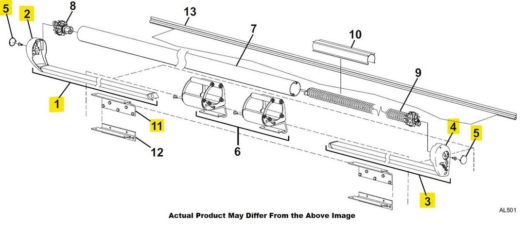Carefree RV KG25T15 Alpine ™ AWNING-REPAIR PARTS RV