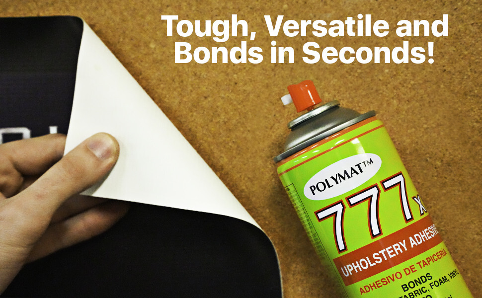 12 Polymat 777 PROFESSIONAL SPRAY GLUE ADHESIVE HIGH TACK BOND FABRIC TO FABRIC
