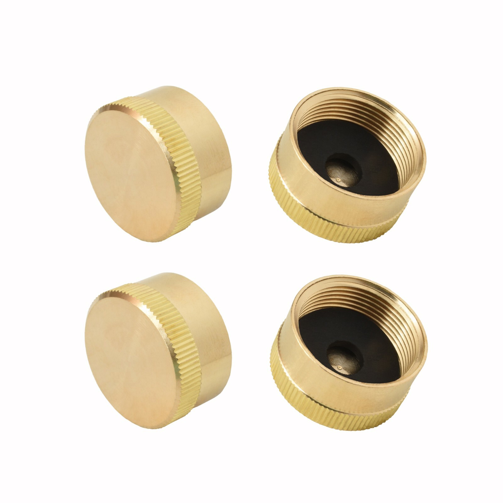 4 PCS Universal Solid Brass 1 LB Propane Bottle Cap Gas Tank Cylinder