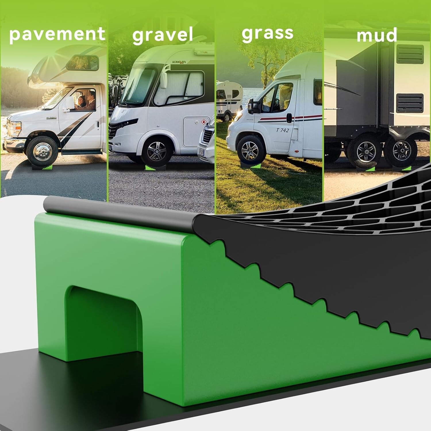 Camper Levelers 8-Piece Kit RV Leveling Blocks Camper Wheel Chocks 35000 LBS