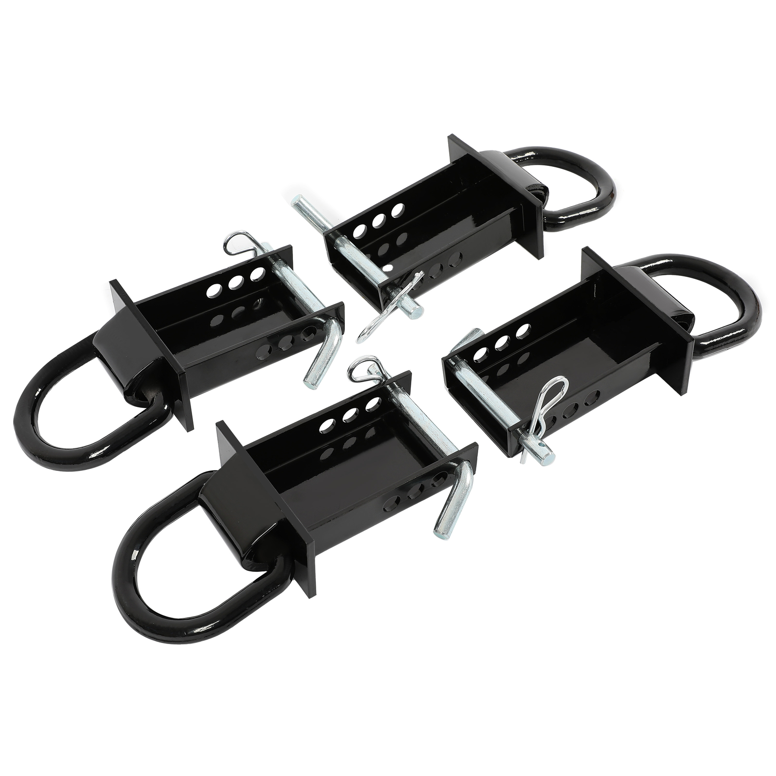 4 PCS Heavy Duty Adjustable Trailer Stake Pocket D Ring Standard 2”x4”