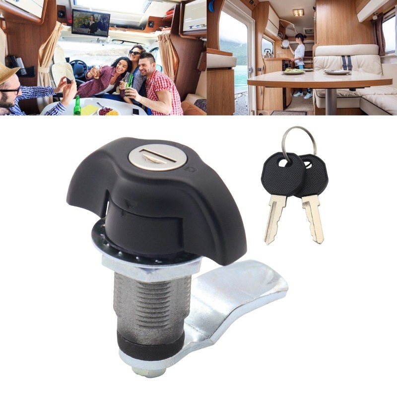 2 Keys Tubular Cam Cylinder Lock for Mailbox RVs Caravans Campers Cabinet Lock