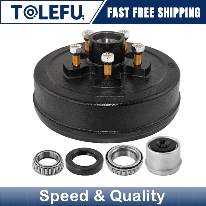 One 10″ X 2-1/4″ Trailer Brake Hub Drum Kit 5 on 5 for 3500 lbs axle – 22002K