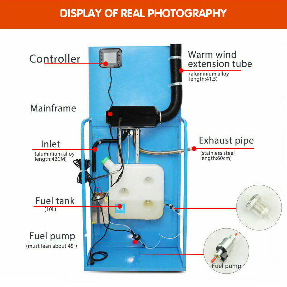 12-24V 2KW-5KW-8KW Diesel Air Heater Bluetooth App LCD Display for Car Bus RV