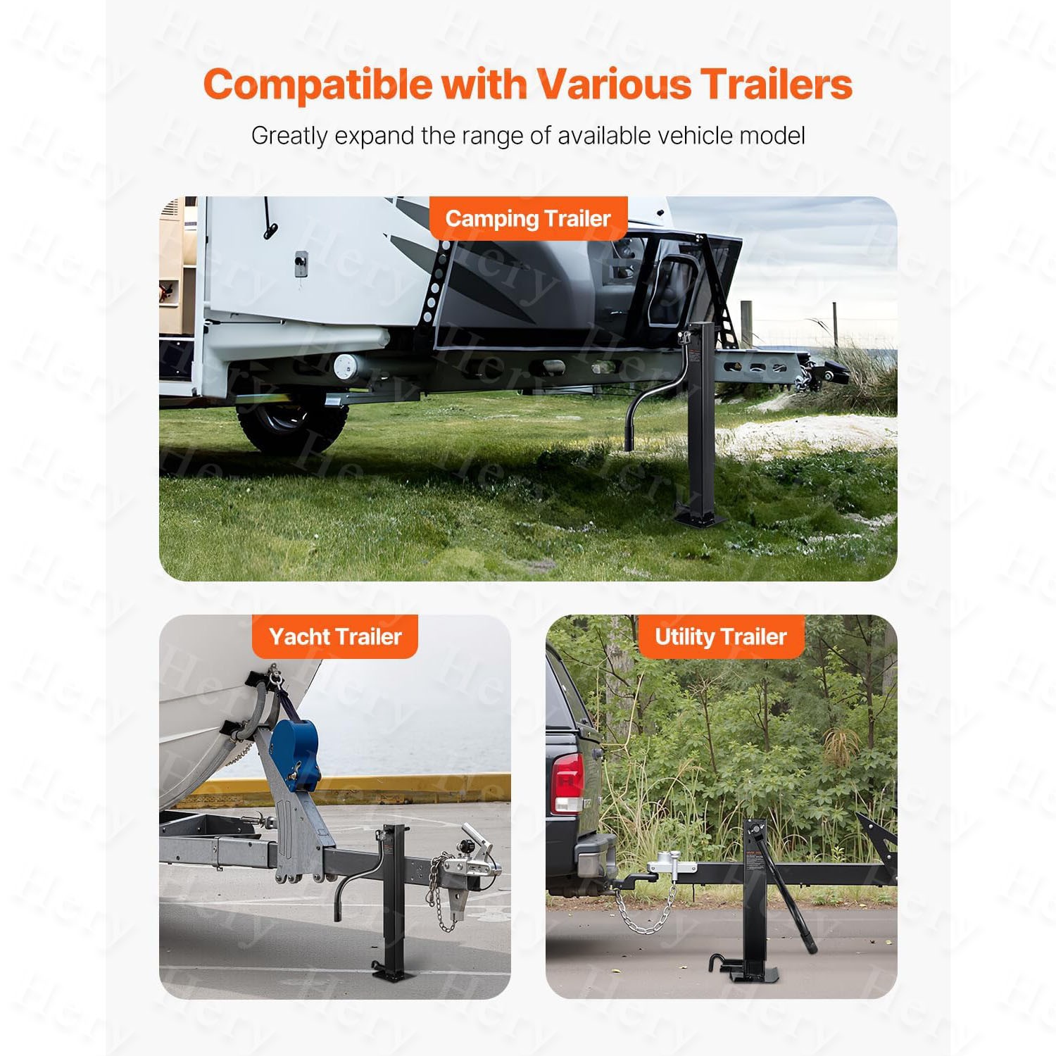 12000lbs Heavy-Duty Trailer Jack Weld-on 12.5″ Lift 13.5″ Drop Leg Square Tube