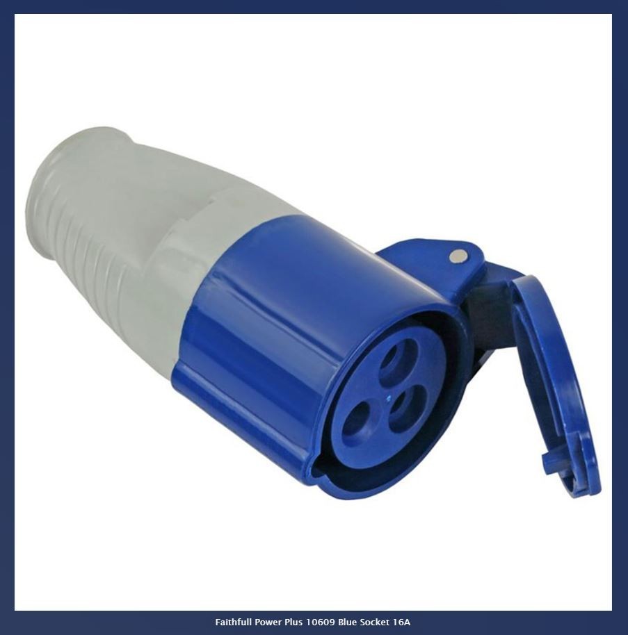 16A MAINS HOOK UP BLUE SOCKET 230V CARAVAN MOTORHOME CAMPERVAN EXTENSION EHU