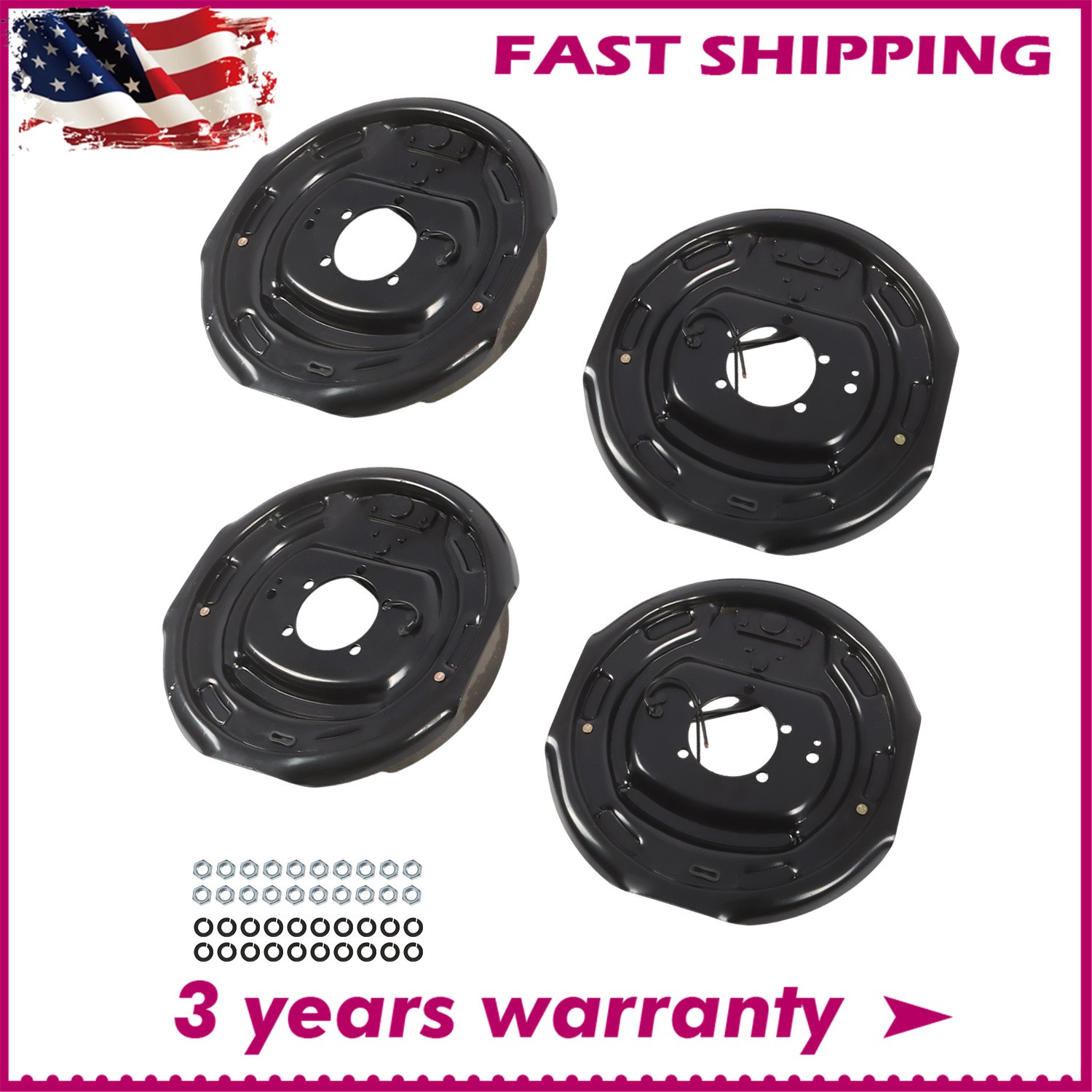 2 Pair Set 12×2 21005 Electric Trailer Brake 12″ x 2″ Assembly 7000 lbs Axle