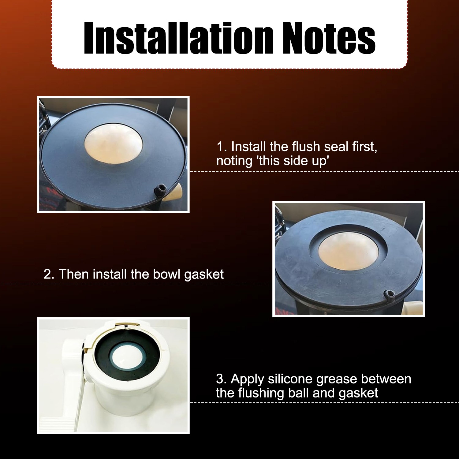 Marine Toilet Bowl Seal Kit for 385311462 Sealand 711-M28 2010 2011 Series