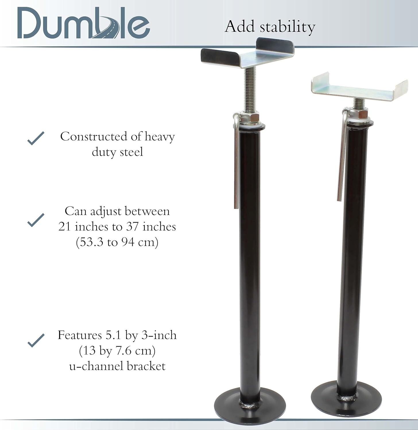 Heavy Duty Rv Stabilizer Jacks For Travel Trailer 2pk 2137in Telescoping Camper