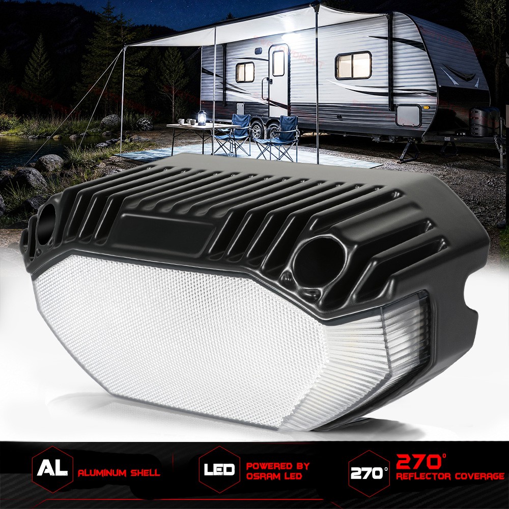For Jayco Jay Flight LED RV Exterior Porch Utility Light 6000K Camper Aluminum
