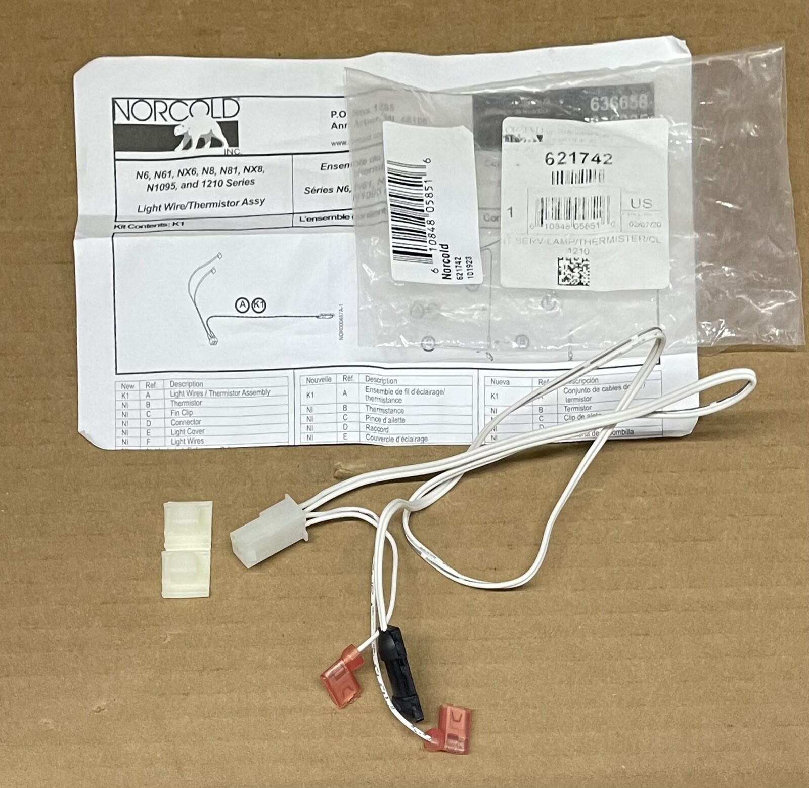 Norcold 621742 Refrigerator Thermistor Wire Assembly 1200LRIM 1201LRI