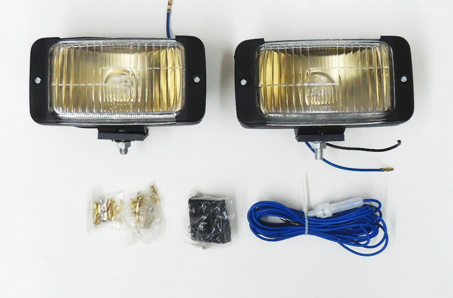 2PC FOG/DRIVING/WORKING LIGHTS AMBER REFLECTOR RV/TRAILER/ATV/TRACTOR/FORKLIFT