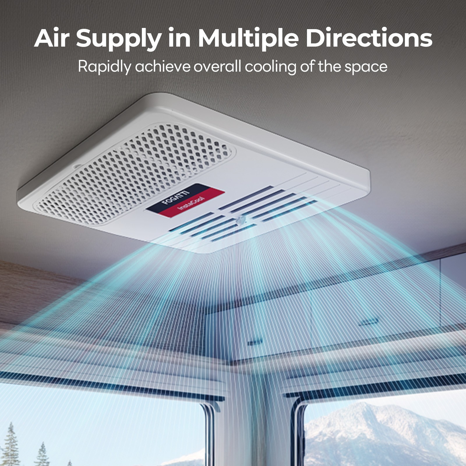 Ducted RV Air Conditioner 13.5K BTU Cooling Rooftop RV AC Unit Super Quiet 120V