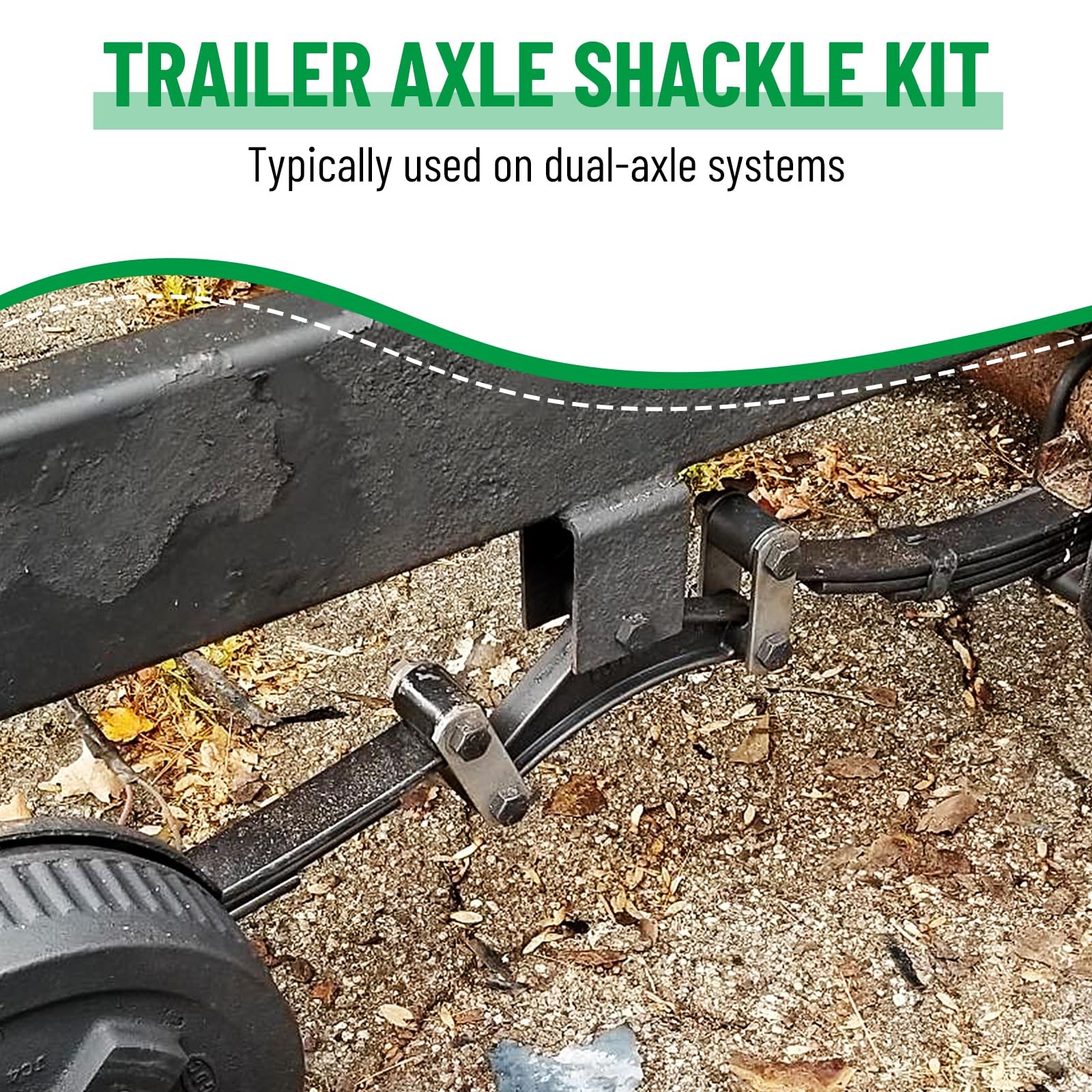 Racewill Trailer Shackles Kit (2-1/4″ Shackle 1 Pack-225, Black