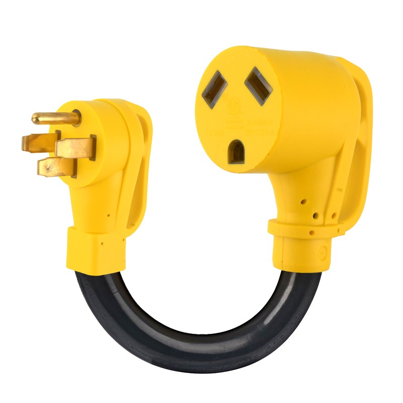 50 Amp male to 30 Amp Female Dogbone Adapter RV Electrical Cord Cable 12″ INCH