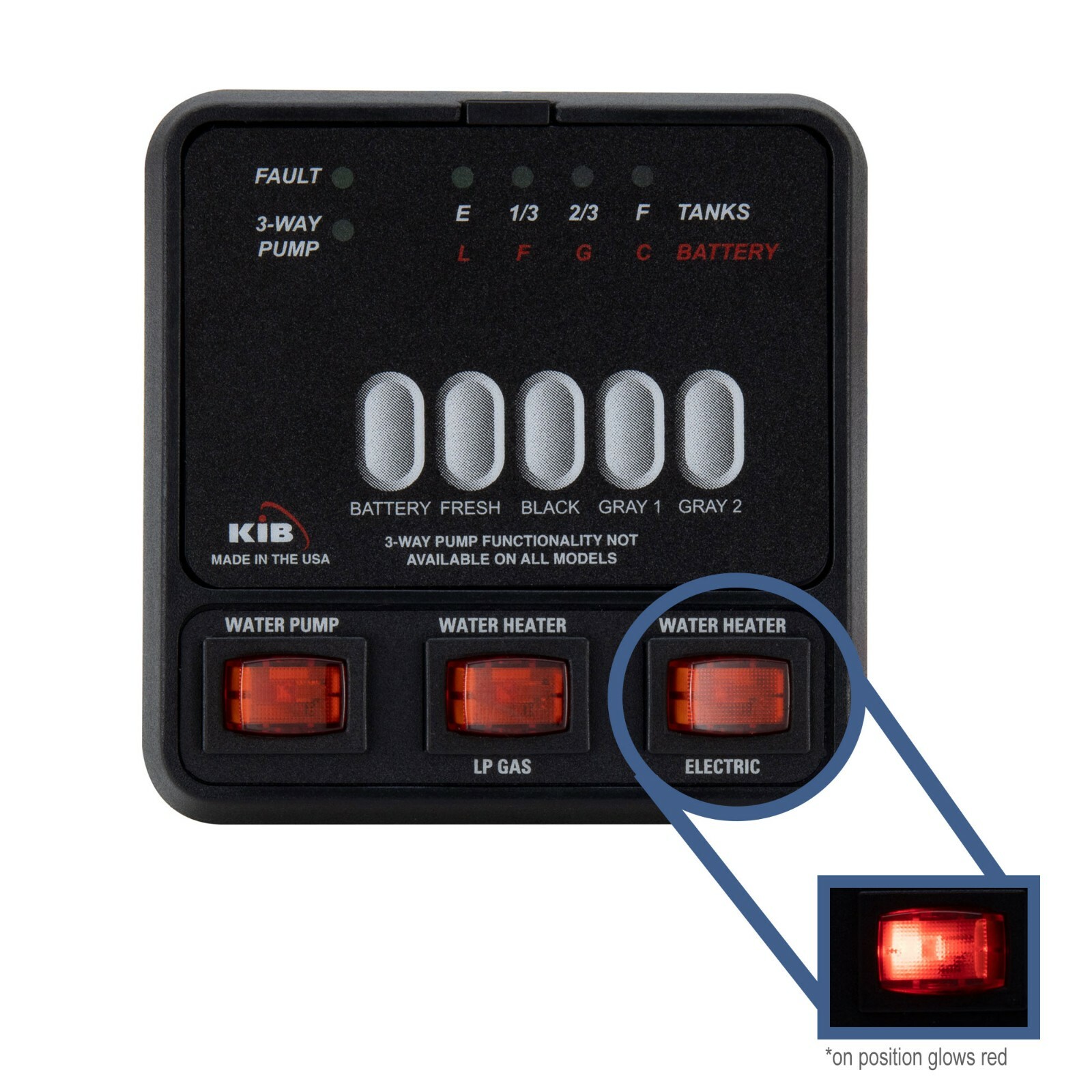 RV Tank Sensor Monitor Panel M25 Kib Replacement Panel Only Level Sensor
