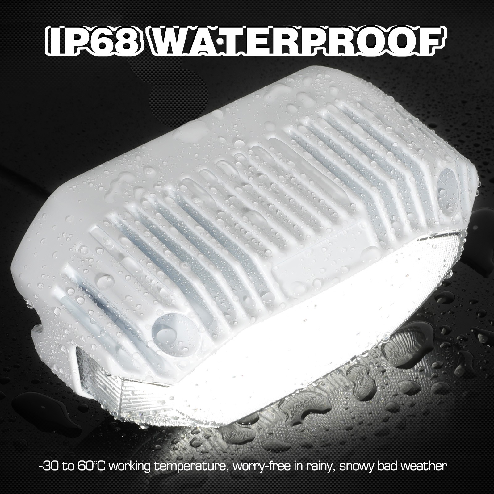2Pcs 5″ RV Exterior 12W LED Porch Light Utility Camper Awning Lamp Trailer Boat