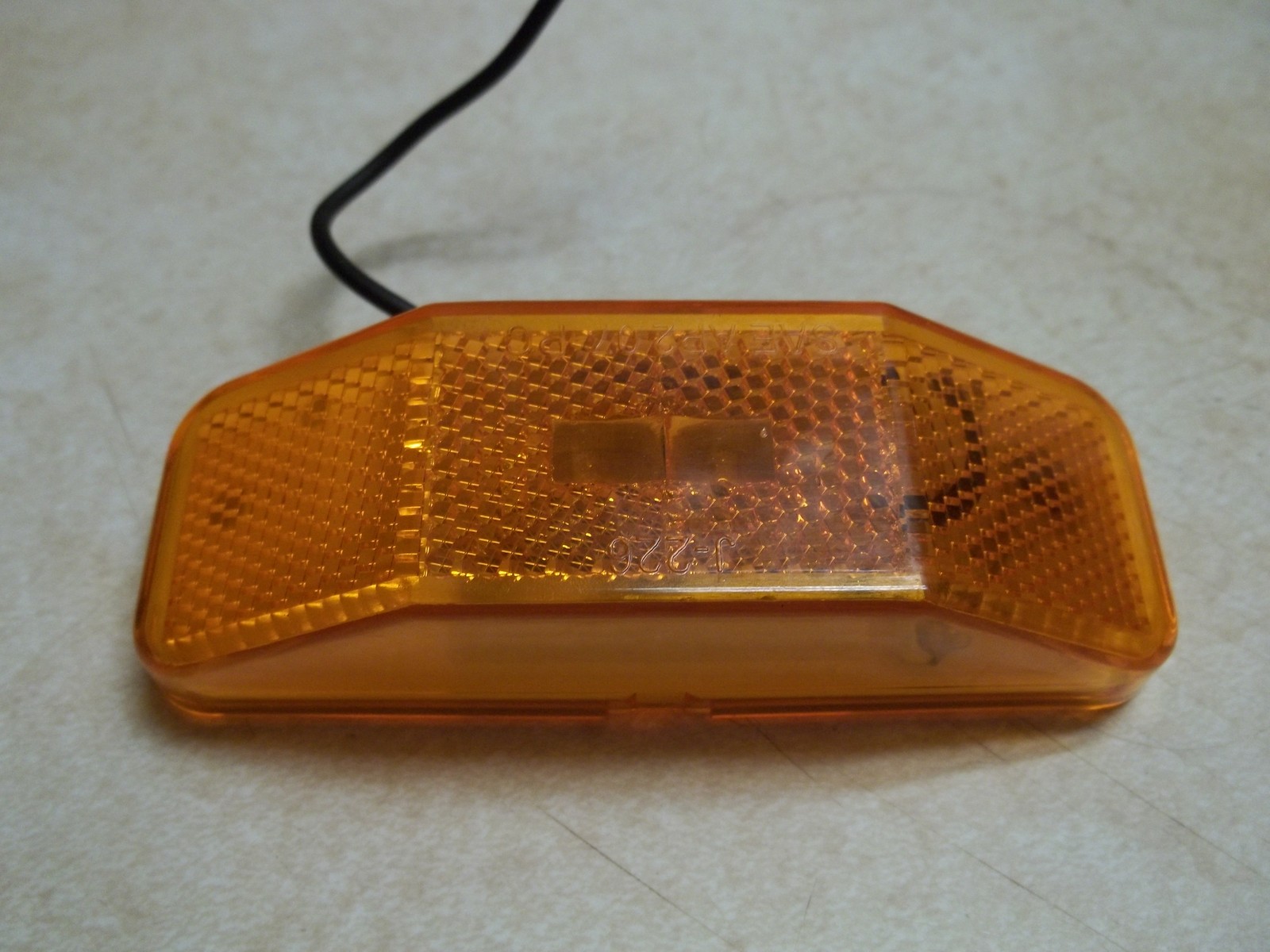 (1) AMBER Light LED 2 super diode 1 x 4 surface mount marker trailer Bargman 99