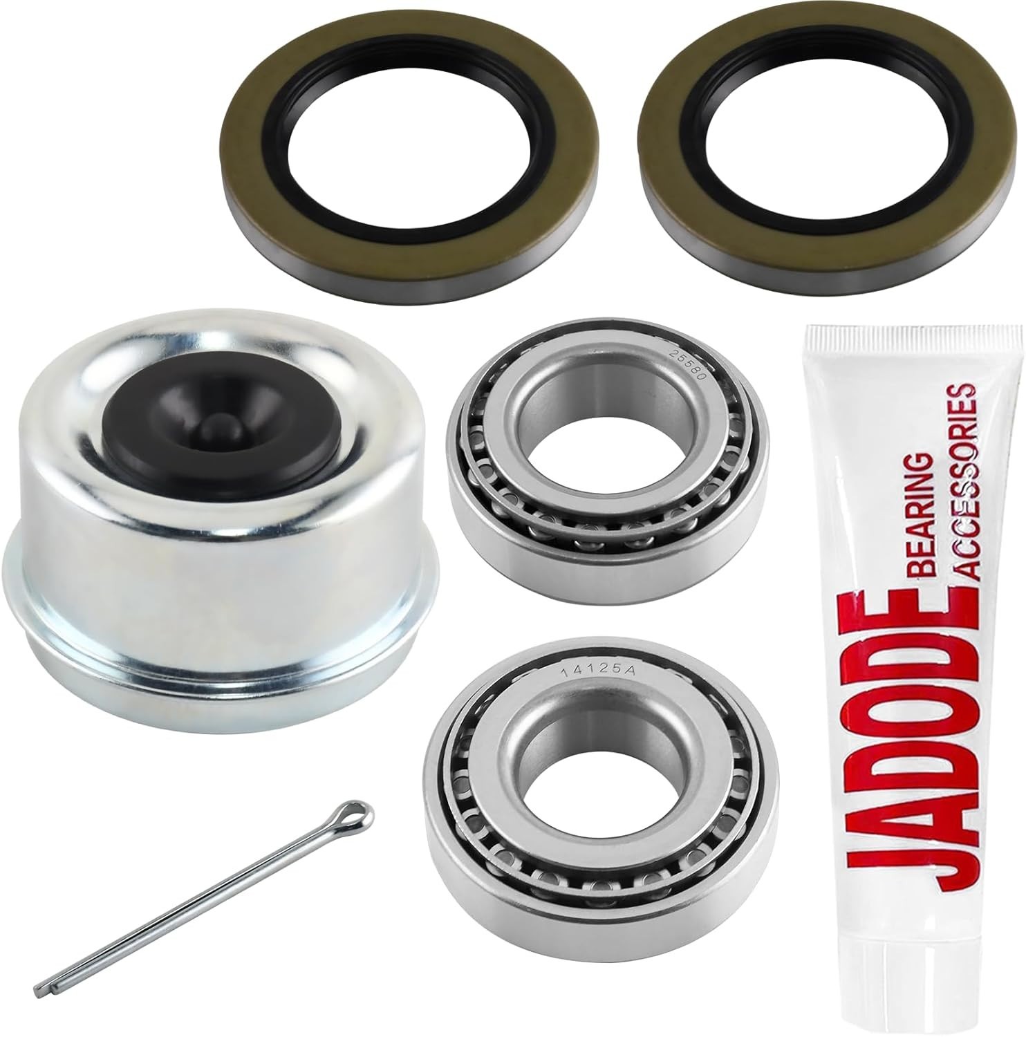 High-Performance Trailer Wheel Bearing Kit with Chrome Steel Seals &
