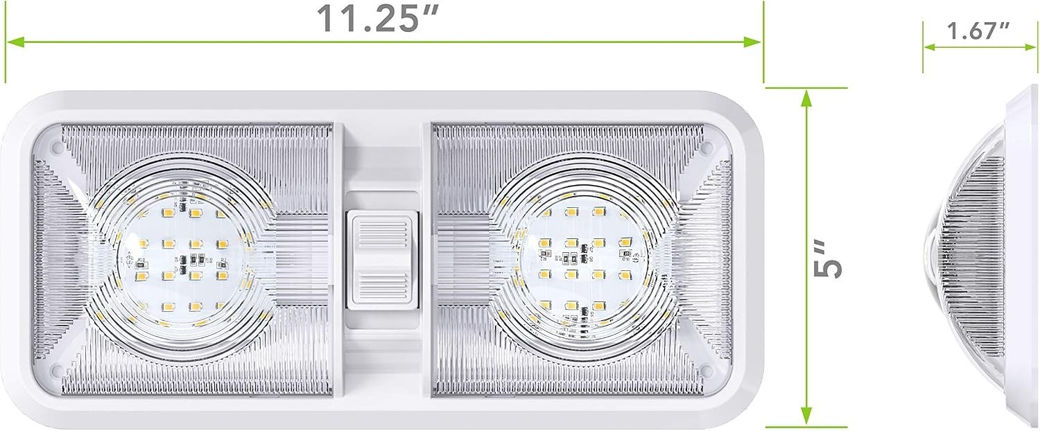 Compact LED Ceiling Light for RVs – 6W, 4000K Natural White with 3-Way Switch