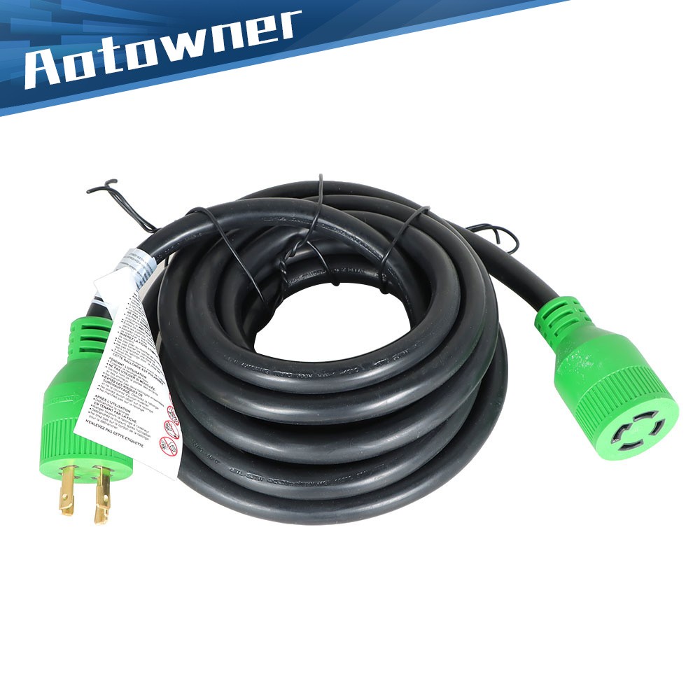 4 Prong 30A Generator Cable 15FT – NEMA L14-30P/R Locking Waterproof RV 7500W