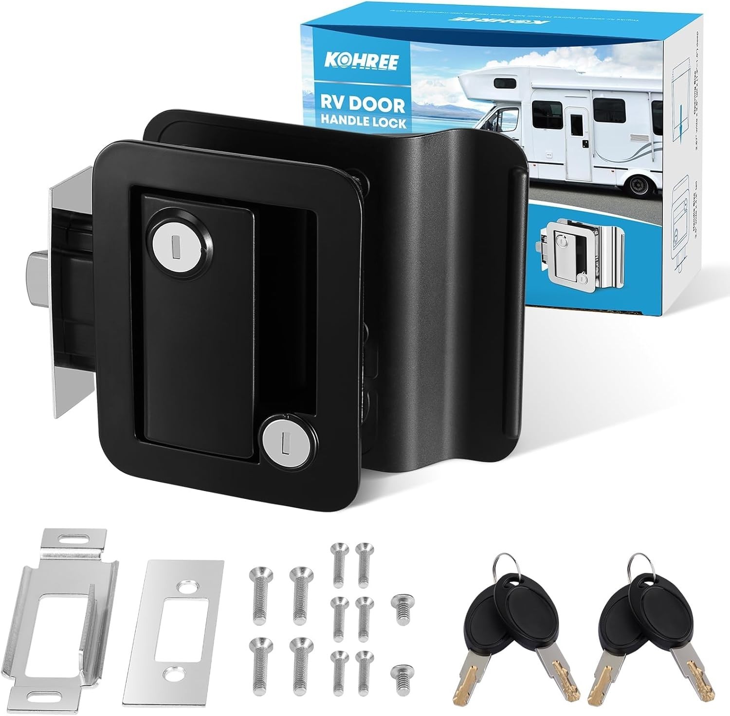 Durable RV Entry Door Lock with Paddle Latch – Zinc Alloy Construction