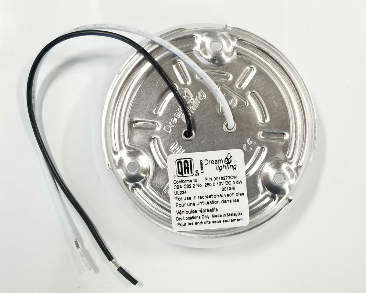 Flush Mount Interior RV LED Lights – 3-1/4 Inch Round with Switch- 4 Pack