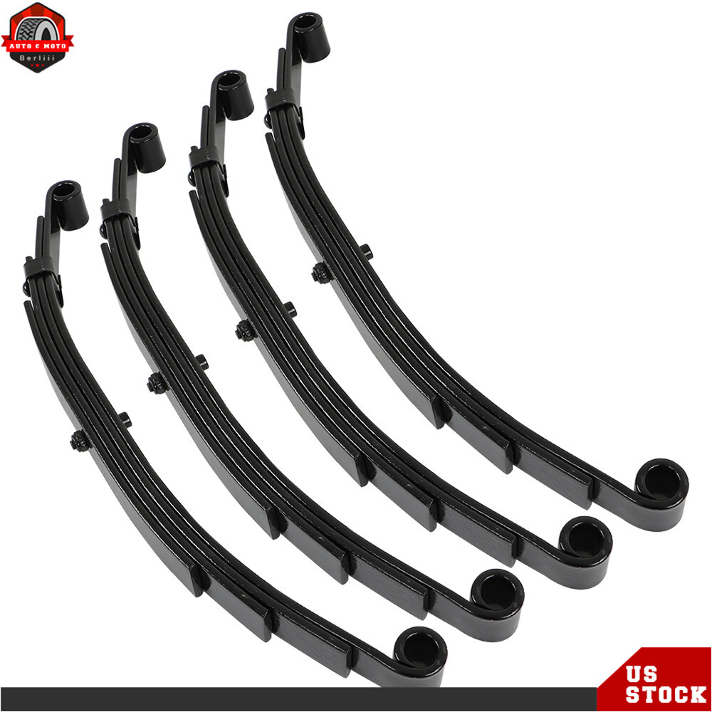 5000 lbs Axle Trailer Leaf Spring 4 Leaf Double Eye 2500 lbs Cap Per Set of 4