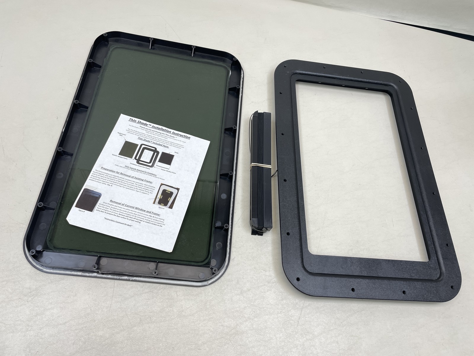 AP PRODUCTS ENTRY DOOR WINDOW THIN SHADE BLACK 015-201512 RV / CAMPER