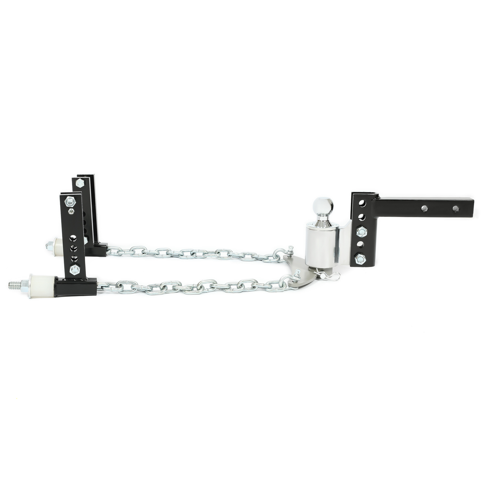 Powder Coated & Chrome Weight Distribution Hitch For 4″ drop/rise 2-5/16″ ball