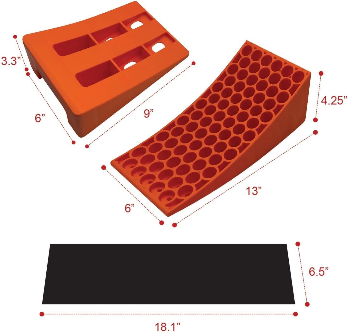 RV Leveling Ramps 2 Pack Kit | Premium anti Slip Camper Leveler | Trailer Wheel