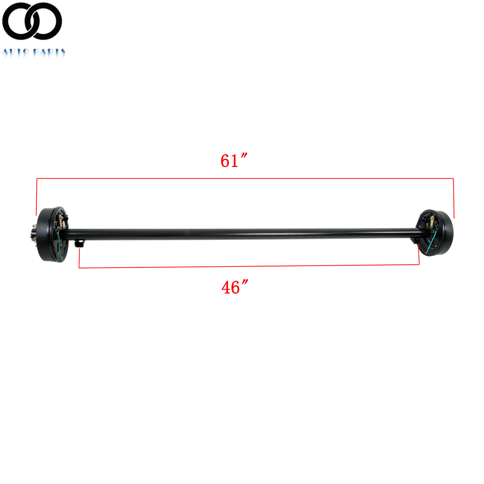 3.5k TK Trailer Axle 5 lug 3500lb Electric Brake Boat Cargo Dump RV Utility Axle